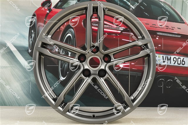 19" Felge, Turbo, 8J x 19 ET21, platinum seidenmatt