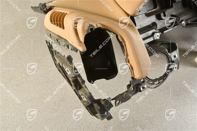 Dashboard trim, leatherette, luxor beige, damaged