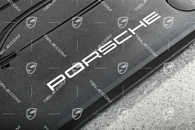 Gummi-Fußmatten Satz mit Porsche Silhouette / Kontur und "Porsche" Schriftzug, Schwarz