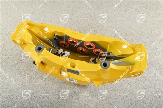 Brake caliper, PCCB, in yellow, front axle, R
