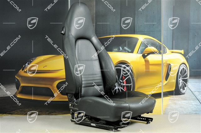 Sitz, manual einstellbar, Heizung, Leder, Schwarz, beschädigt, L