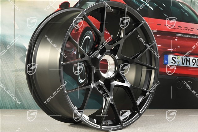 20-inch GT3RS wheel rim, 10J x 20 ET45, black satin matt