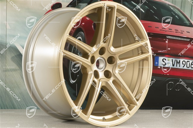 20-inch wheel rim "Macan Turbo", 10J x 20 ET19, CMS, aurum/gold satin matt