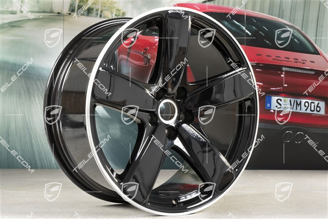 19" Felgensatz Macan SportClassic, 8J x 19 ET21 + 9J x 19 ET21, schwarz hochglanz