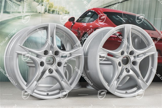 18" Komplet felg Cayman S II (Facelift), 8J x 18 ET57 + 9J x 18 ET43
