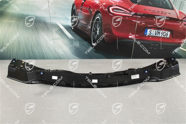 LED lampy tylne, zestaw z blendą klapy, ciemne/czarne, komplet: lewa+prawa+środkowa, srebrny napis „PORSCHE"