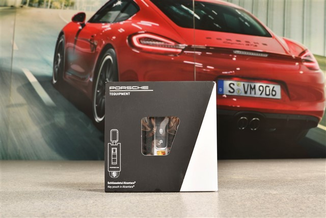 Key Case / Key pouch, Alcantara, Black