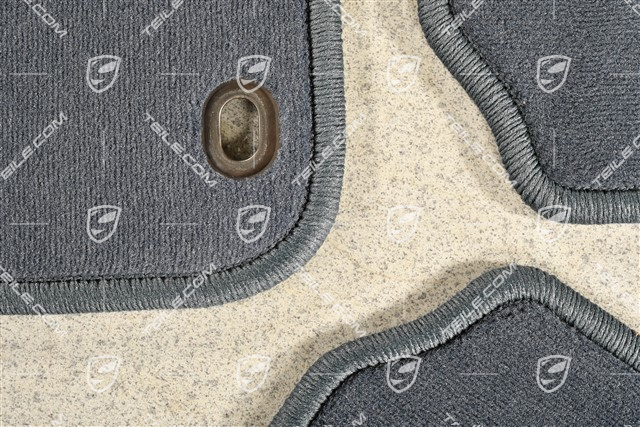 Zestaw dywaników welurowych, niebieskie