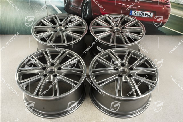 20-inch wheel rim Exclusive Design, 10,5J x 20 ET71 + 9,5J x 20 ET71, for winter use, platinum silver