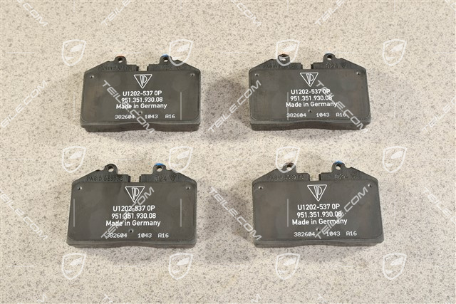 Brake pads, rear axle