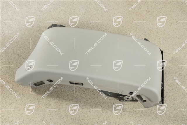 Dashboard trim lower part, Leatherette, Steel grey, L