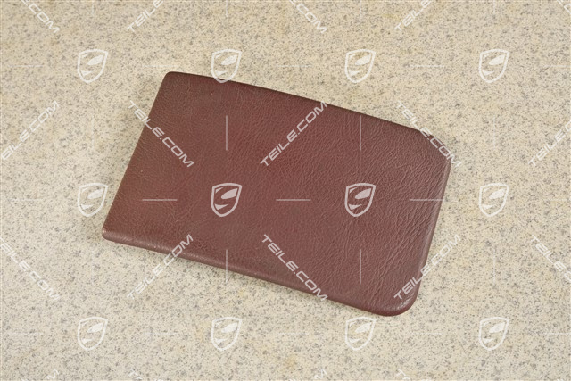 Cover Ashtray, Leatherette, Chestnut brown