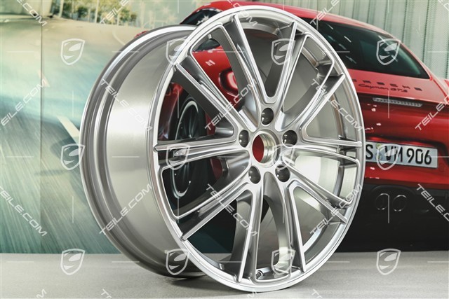 21" Felge Panamera Exclusiv, 9,5J x 21 ET71, in Platinsilber-Metallic