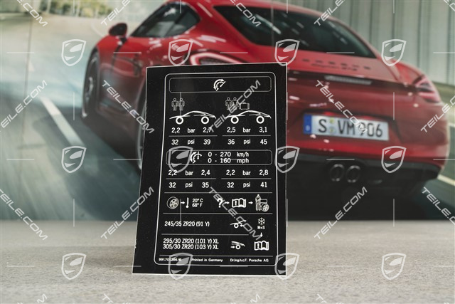 Aufkleber / Klebeschild Reifen- und Ladeinformation