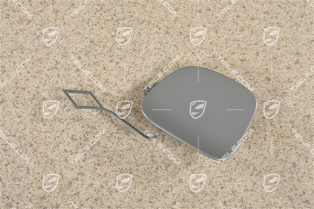 Towing hook lug cover / cap / trim, front bumper, Prime coated