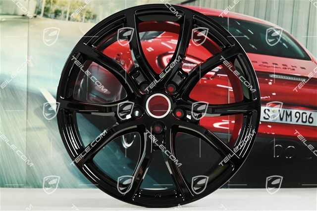 21-inch wheel rim, Cayenne Exclusive Design, 11J x 21 ET49, black high gloss
