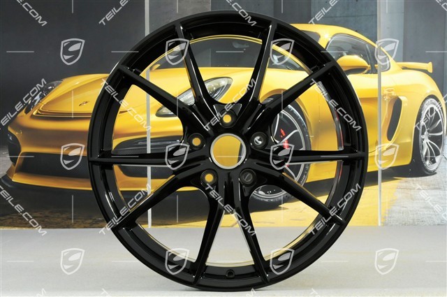 20-inch wheel rim set Carrera S IV, 8J x 20 ET57 + 10J x 20 ET45, Jet Black Metallic