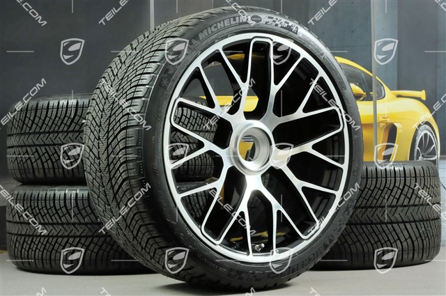 GT3 20" winter wheels "Turbo S", central locking, rims 9J x 20 ET51 + 11J x 20 ET59 + NEW Michelin winter tyres 245/35 R20+295/30 R20, TPMS.