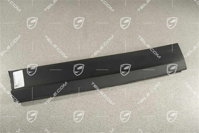 Leiste, Tür hinten, Schwarz matt, L