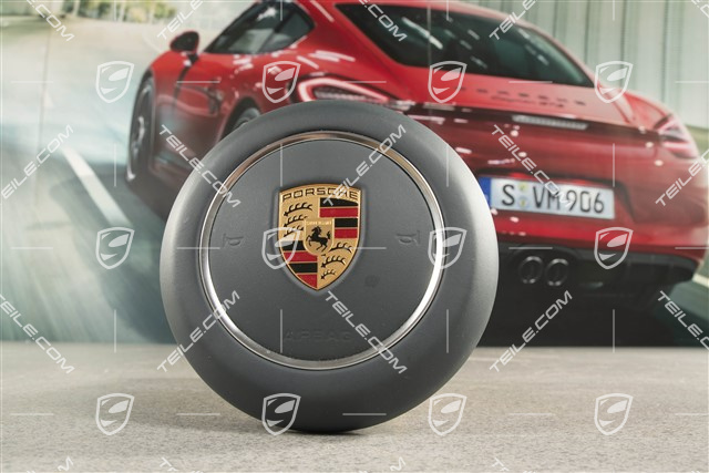 Steering wheel Airbag unit, leather Graphite Blue