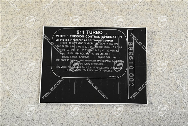 Sticker exhaust emissions Turbo