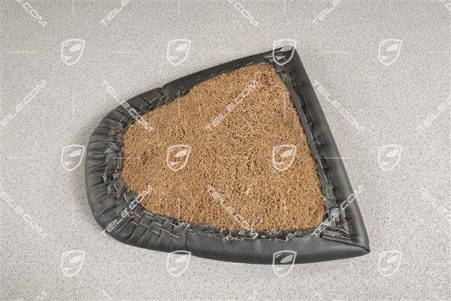 Notsitzkissen, Kunstleder, Schwarz, L