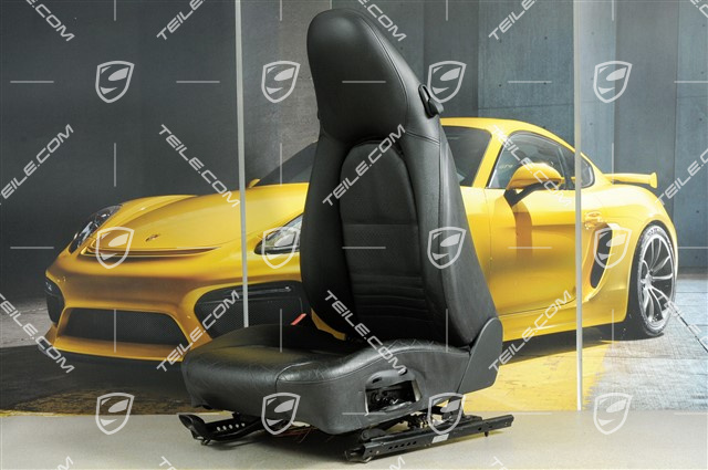 Sitz, manual einstellbar, heizung, Leder/Kunstleder, Schwarz, beschädigt, L