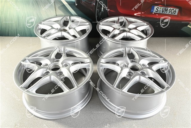 17-inch Boxster III wheel set, front 7J x 17 ET55 + rear 8,5J x 17 ET40