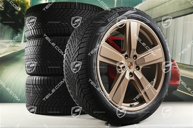 22-inch winter wheel set Cayenne Exclusive Design Sport, wheel rims 10J x 22 ET48 +11,5J x 22 ET61 + Pirelli winter tyres 285/40 R22 + 315/35 R22, Neodyme