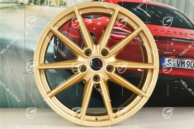 21-inch wheel rim Carrera S, 11J x 21 ET66, aurum satin matt