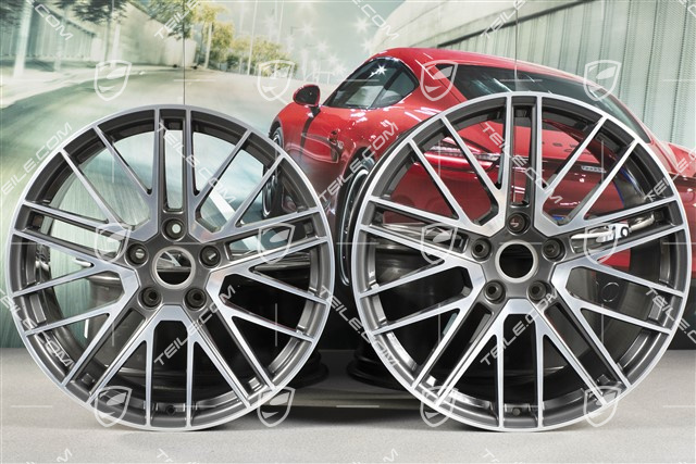 20+21" Komplet felg Turbo V, felgi: przednie 9J x 20 ET41 + tylne 11,5J x 21 ET67