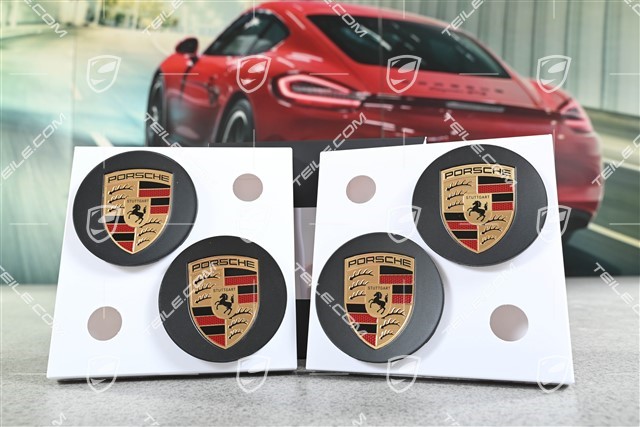 Hub cap set, Anthracite, crest coloured