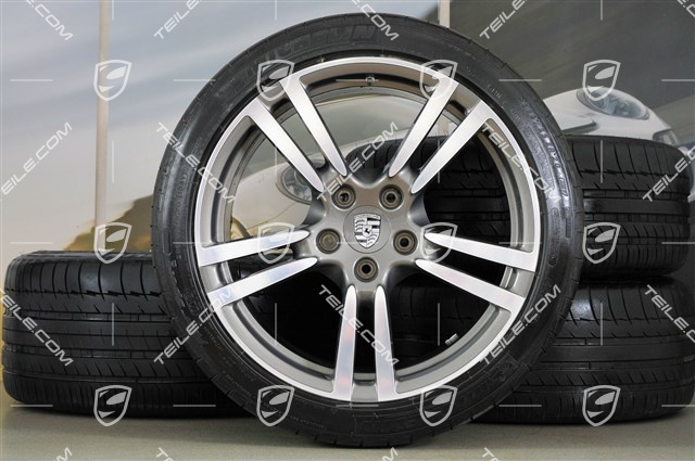 20" summer wheel set  Turbo II, wheels 9,5 J x 20 ET 65 + 11 J x 20 ET 68 + tyres 255/40 ZR 20 + 295/35 ZR20, w/o TPMS