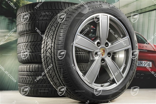 20-inch Cayenne COUPE Sport Classic winter wheel set, rims 9J x 20 ET50 + 10,5J x 20 ET55 +  Pirelli winter tyres 275/45 R20 + 305/40 R20, with TPMS
