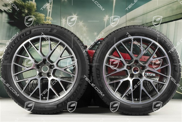 20-inch "RS Spyder Design" winter wheels set, rims 9J x 20 ET26 + 10J x 20 ET19, Michelin Pilot Alpin 5 SUV winter tyres 265/45 R20 + 295/40 R20, with TPMS