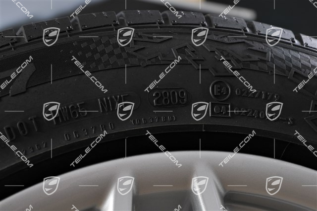 17" Komplet kół zimowych Boxster III, przednie felgi 7J x 17 ET55 + tylne 8,5J x 17 ET40 + opony 205/55 R17 + 235/50 ZR17, bez czujników RDK