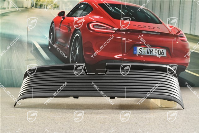 Cover trim, Front bumper center, Black matte