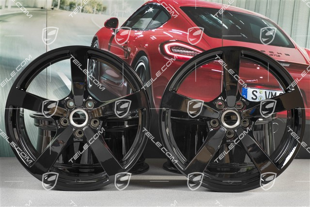 18" Felgensatz Macan, 8J x 18 ET21 + 9J x 18 ET21, schwarz hochglanz