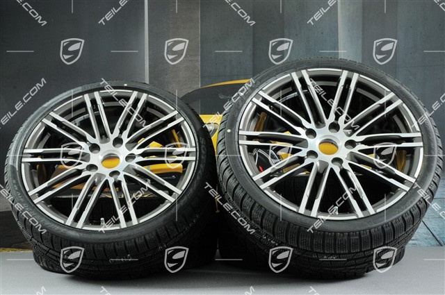 20" Komplet kół zimowych Turbo III, 8,5J x 20 ET51 + 11J x 20 ET70, opony zimowe Pirelli 245/35 ZR20 + 295/30 ZR20, z czujnikami ciśnienia RDK
