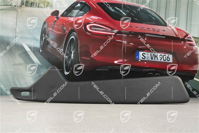 Türverkleidung, Abdeckblende, Kunstleder, Schwarz, L