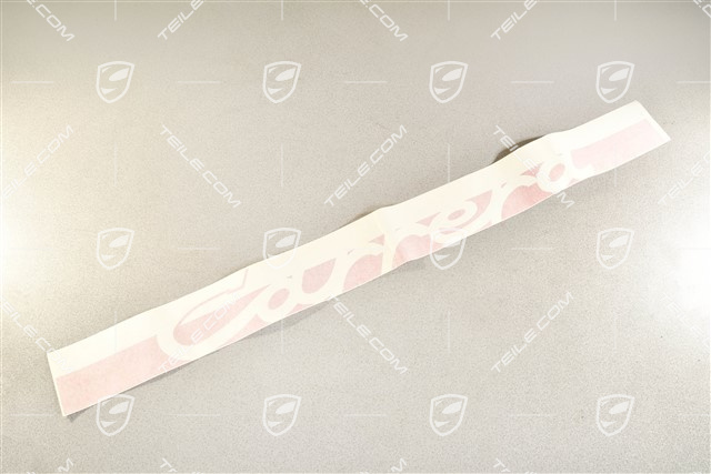 Schriftzug / Logo / Aufkleber "Carrera", Indischrot, für Schwellerblende