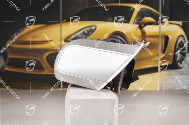 Dashboard side vent / defroster trim / cover, Galvano silver, Carrera S / GTS, L