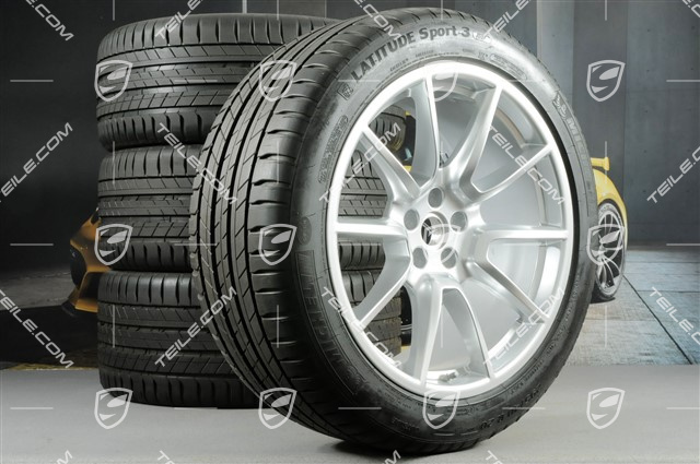 20" "Macan SportDesign" Sommerräder Satz, Felgen 9J x 20 ET26 + 10J x 20 ET19 + NEUE Michelin Sommerreifen 265/45 R 20 + 295/40 R 20, mit RDK-Sensoren