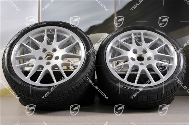 20" RS Spyder Winterräder Satz, Felgen 9,5J x 20 ET65 + 10,5J x 20 ET65 + Pirelli Winterreifen 255/40 R20 + 285/35 R20, mit RDK Sensoren