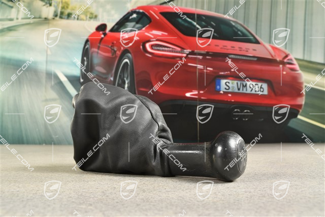 Schalthebelknopf, 6-Gang, schwarzes Leder, Gebrauchsspuren, Laufleistung 96.000 Km