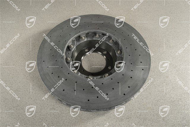 Turbo, PCCB, Ceramic brake disc, front axle,  for black / yellow brake caliper, R