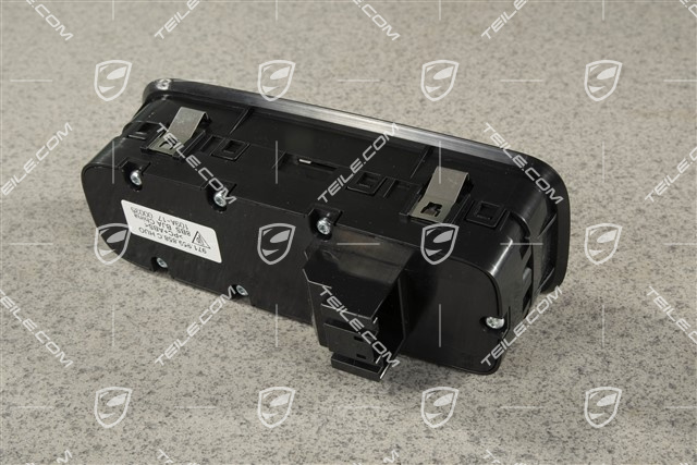 Power windows switch, Drivers side, Black matte