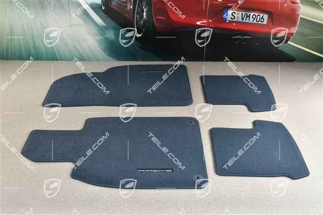 Fußmattensatz, vorne und hinten, Yachtingblau