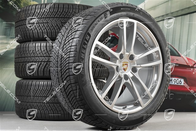 20" koła zimowe Cayenne COUPE Sport, komplet, felgi 9J x 20 ET50 + 10,5J x 20 ET55 + opony zimowe Michelin 275/45 R20 + 305/40 R20, z czujnikami ciśnienia