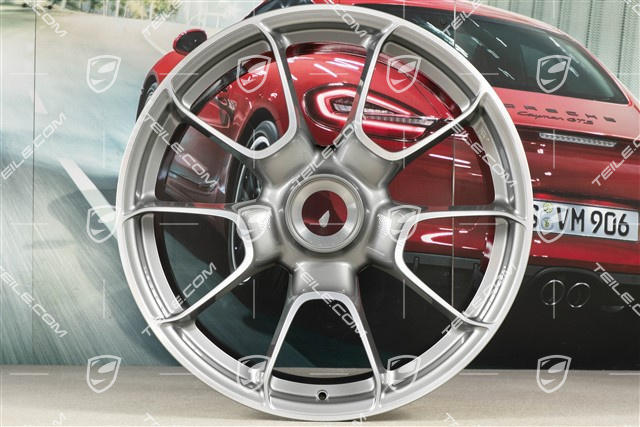 20-inch + 21-inch Turbo S Exclusive Design wheel rim set, 9,5J x 20 ET44 + 12J x 21 ET70, Platin Silver